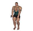 Anterior Raise - Dumbbell Alternate Narrow Stance